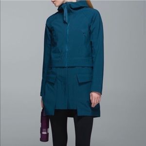 Teal blue lululemon raincoat